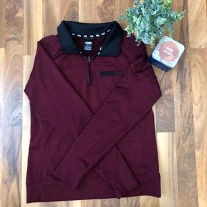Victoria’s Secret Pink Maroon Quarter Zip Pullover